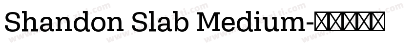 Shandon Slab Medium字体转换